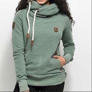 Naketano Darth X Pullover Hoodie Sweatshirt - Light Green 010.